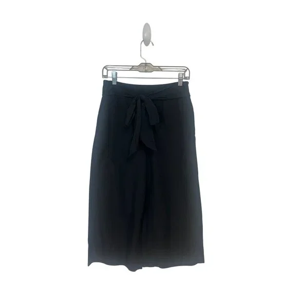 Kate Spade Black Wide Leg Culottes with Bow Size 4 - Picture 2 of 6
